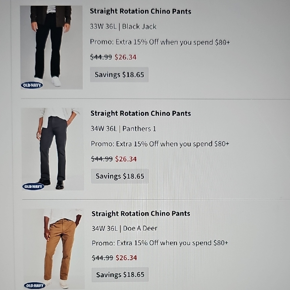 Old Navy Black Chinos for Casual and Business Casual Wear
